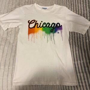 Champion White and Red Short Sleeve Tees